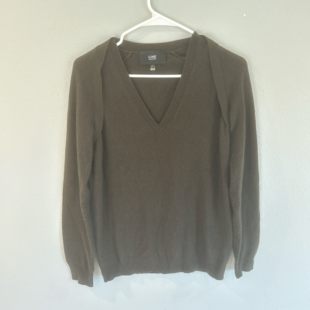 LINE Women's V-Neck Sweater - Olive